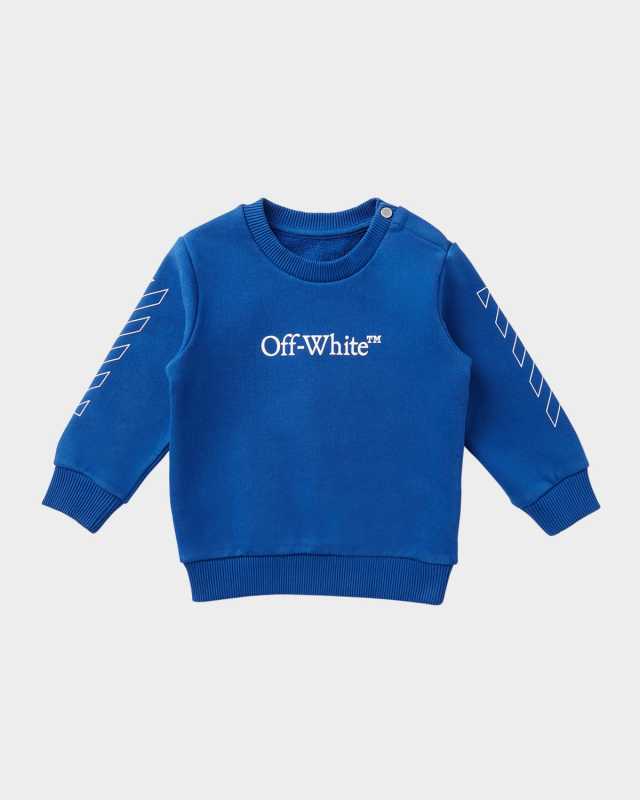 Boy's Bookish Diagonal Crewneck Sweatshirt, Size